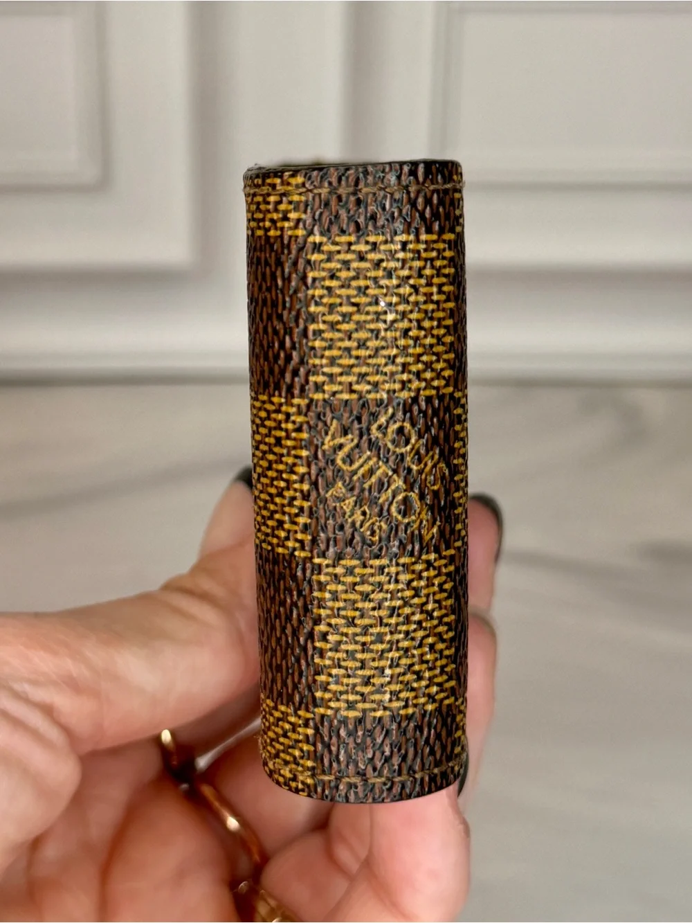 Louis Vuitton Damier Ebene Mini Case | LV Cosmetic Case | Lipstick & Accessories